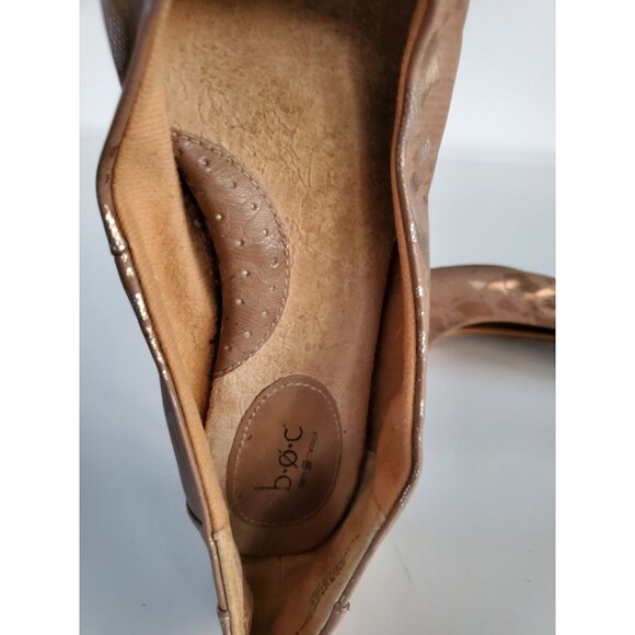 B.O.C. Bronze Leather  Casual Slip On Ballet Flats  Size 9.5 M - Picture 12 of 14